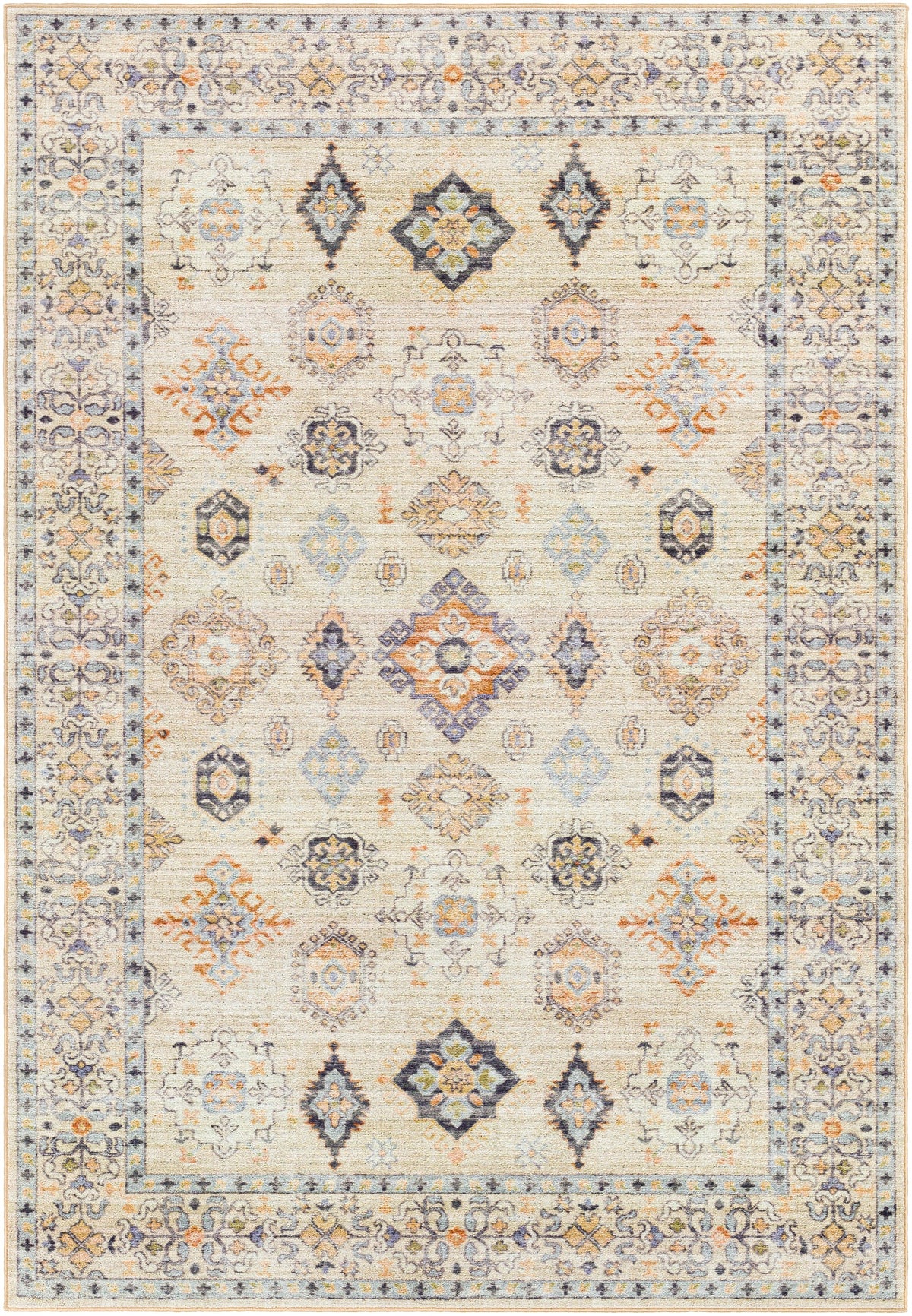 Surya Leicester Lec-2303 Burnt Orange, Tan, Denim, Grass Green Rugs.