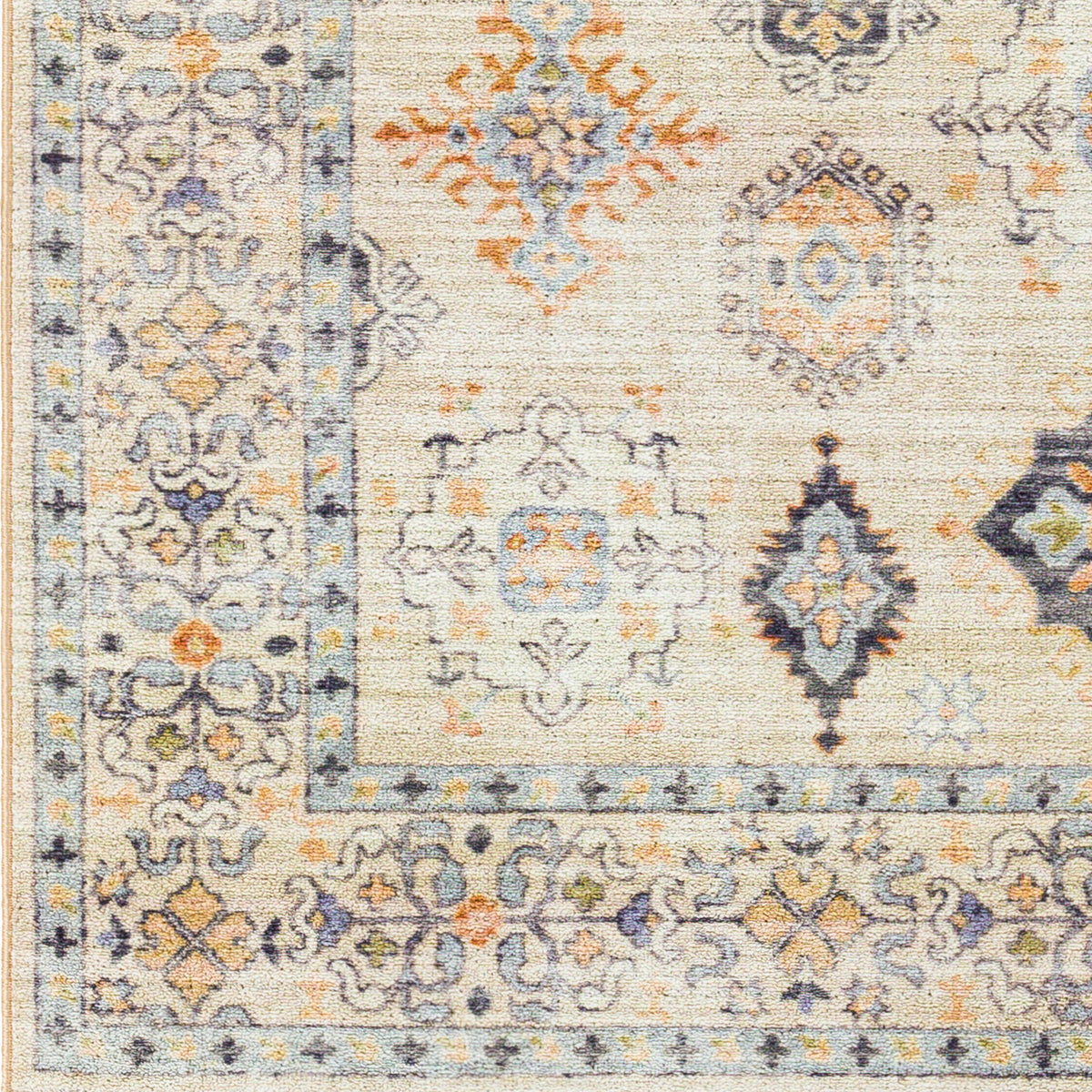 Surya Leicester Lec-2303 Burnt Orange, Tan, Denim, Grass Green Rugs.