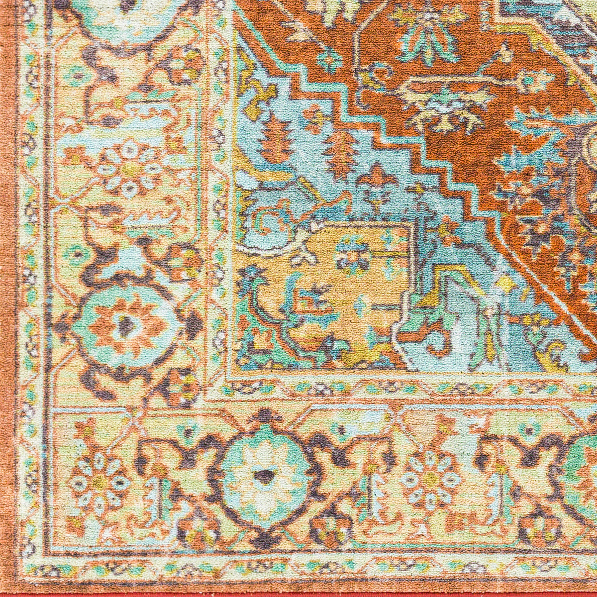 Surya Leicester Lec-2307 Burnt Orange, Dark Blue, Grass Green, Sage Rugs.
