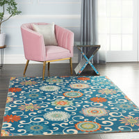 Nourison Sun N Shade Snd84 Blue/Multicolor Area Rug