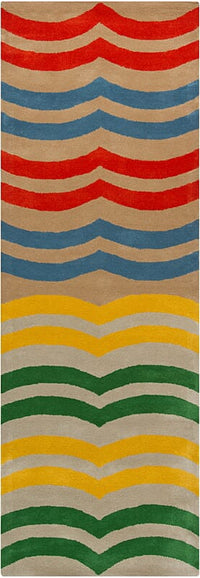 Chandra Lepley Lep2900 Grey / Yellow / Red / Blue / Green Geometric Area Rug