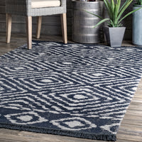 Nuloom Zaria Diamonds Nza1493A Blue Area Rug