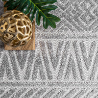 Nuloom Kamryn Tribal Nka1553B Gray Area Rug