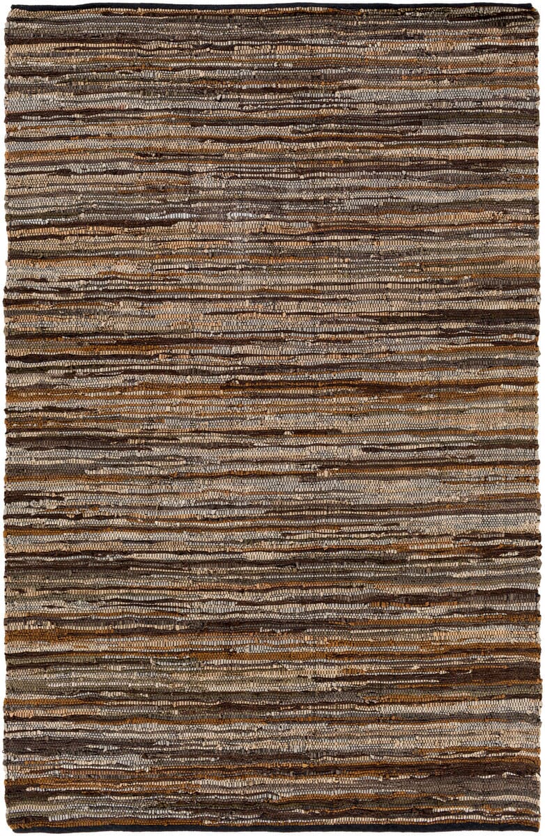 Surya Log Cabin Lgc-1000 Dark Brown, Camel, Light Gray, Khaki Area Rug