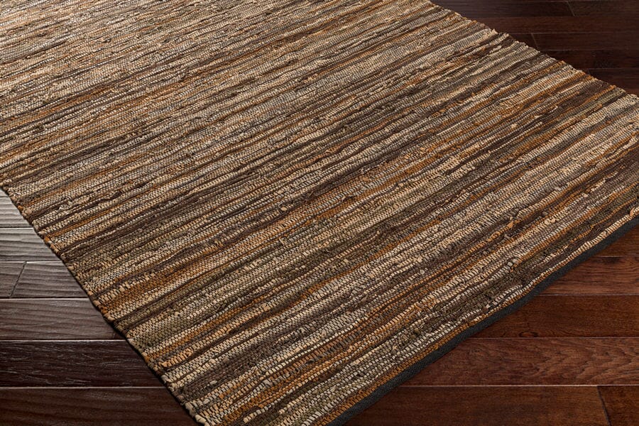 Surya Log Cabin Lgc-1000 Dark Brown, Camel, Light Gray, Khaki Rugs.