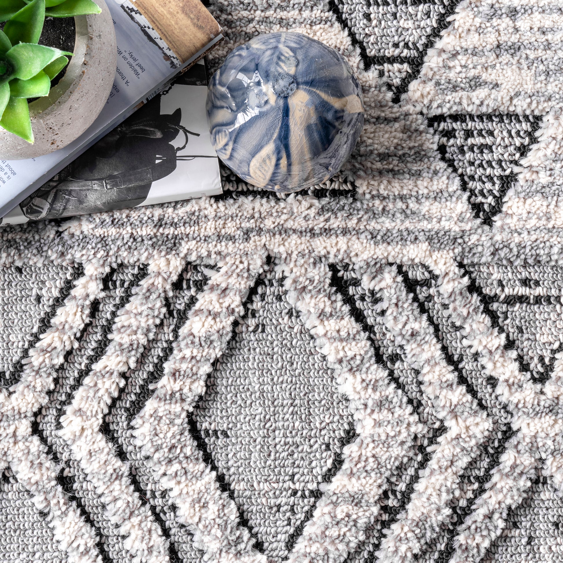 Nuloom Sully Snowflake Textured Nsu2334A Gray Area Rug