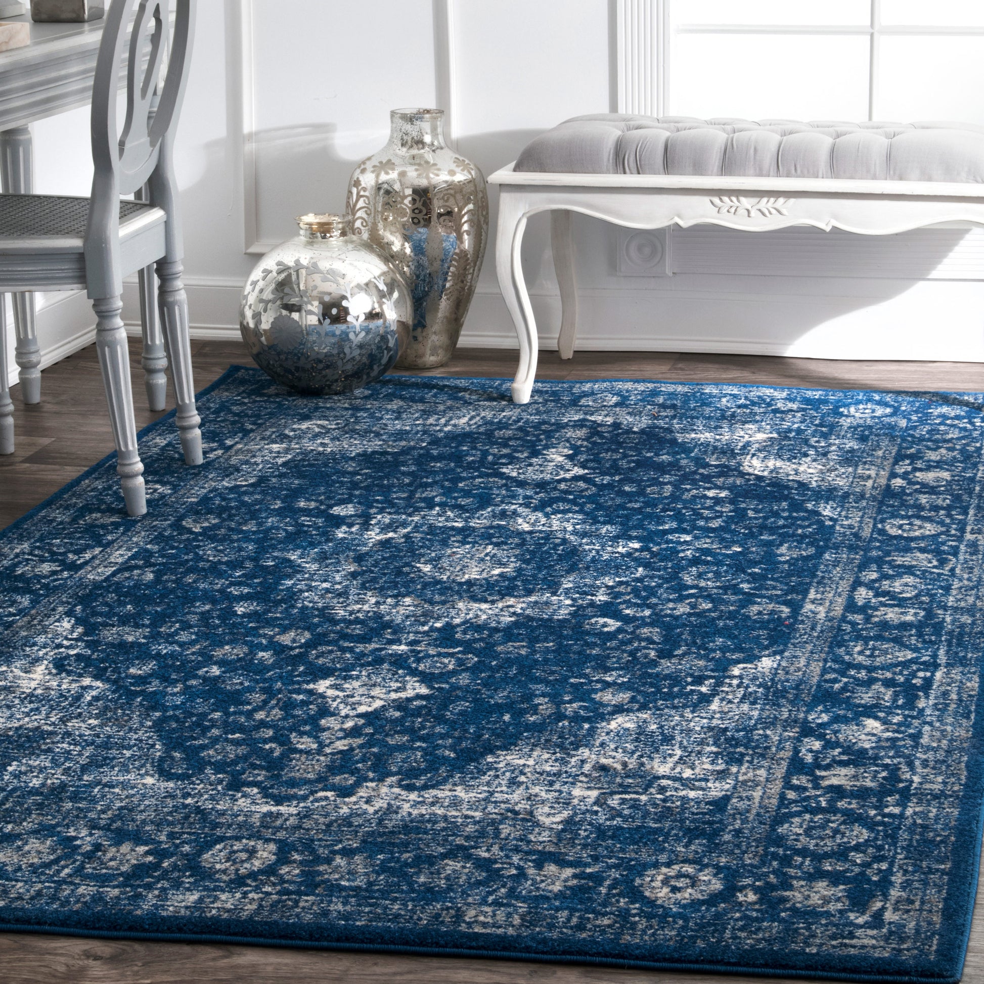 Nuloom Verona Persian Nve3109C Dark Blue Area Rug