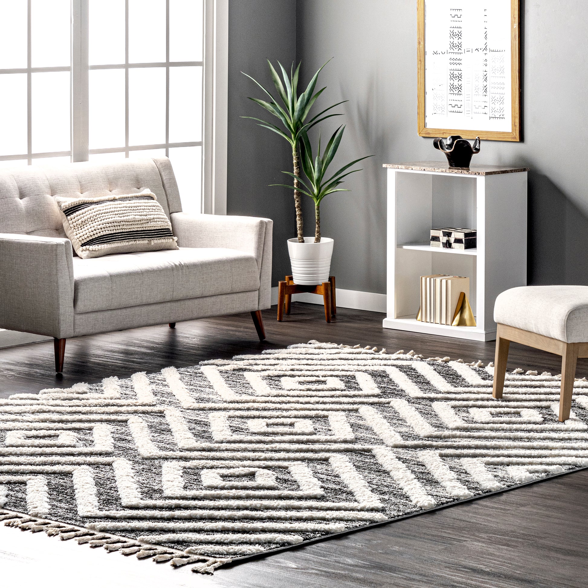 Nuloom Dani Diamond Nda2942A Gray Area Rug