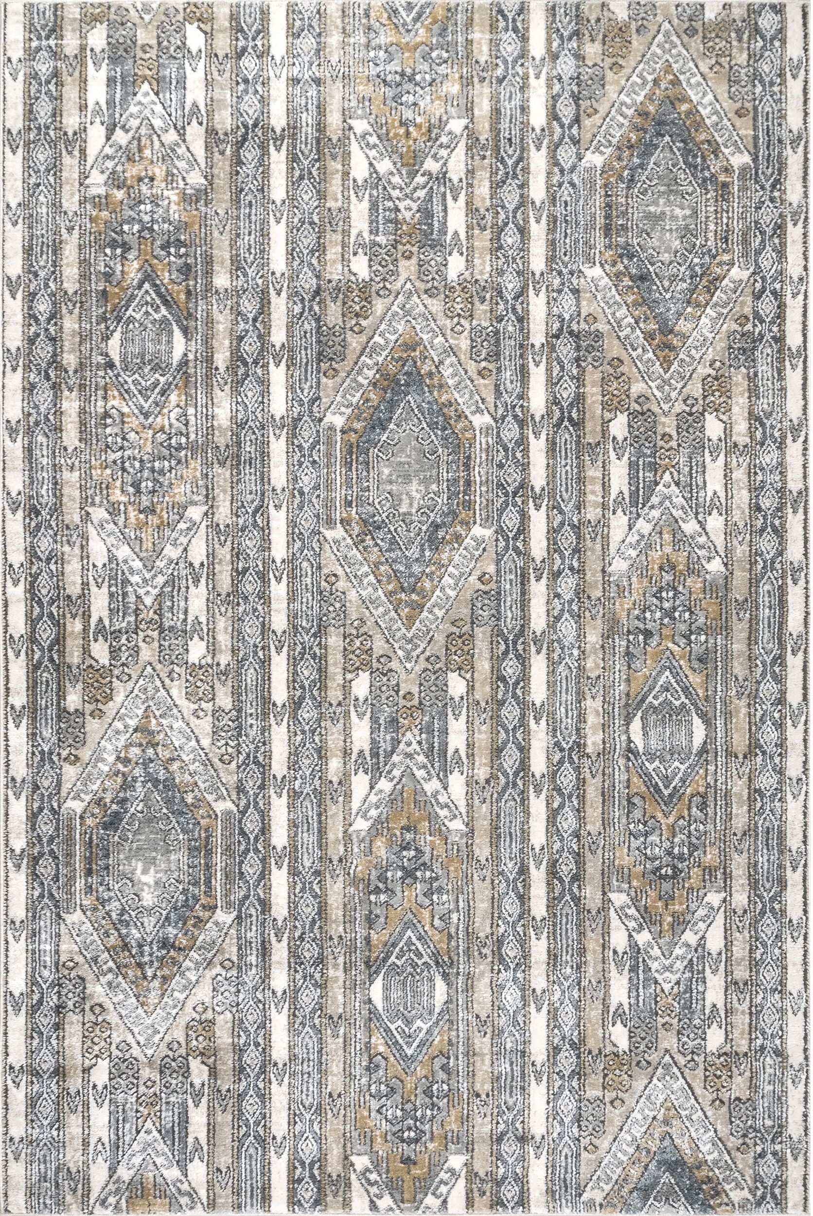 Nuloom Jessenia Stripes Tribal Nje3264A Beige Area Rug