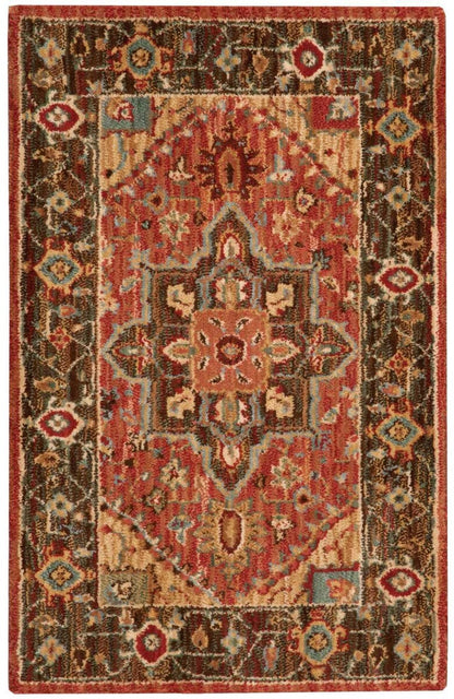 Nourison Living Treasures li01 Rust Area Rug