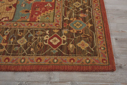 Nourison Living Treasures li01 Rust Area Rug