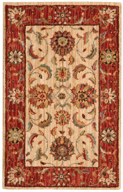 Nourison Living Treasures li04 Ivory  /  Red Area Rug