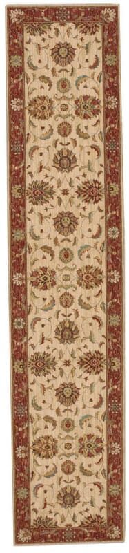 Nourison Living Treasures li04 Ivory  /  Red Area Rug