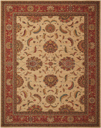 Nourison Living Treasures li04 Ivory  /  Red Area Rug