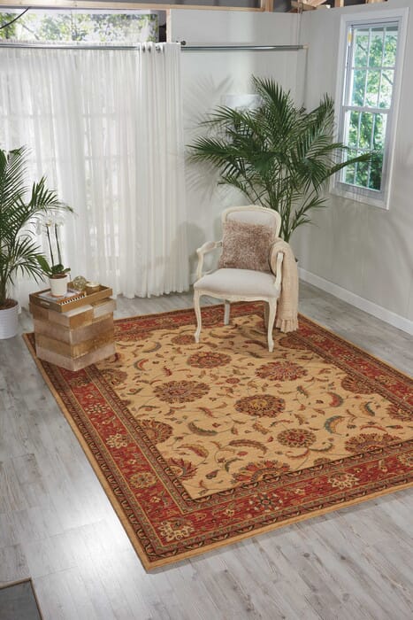 Nourison Living Treasures li04 Ivory  /  Red Area Rug