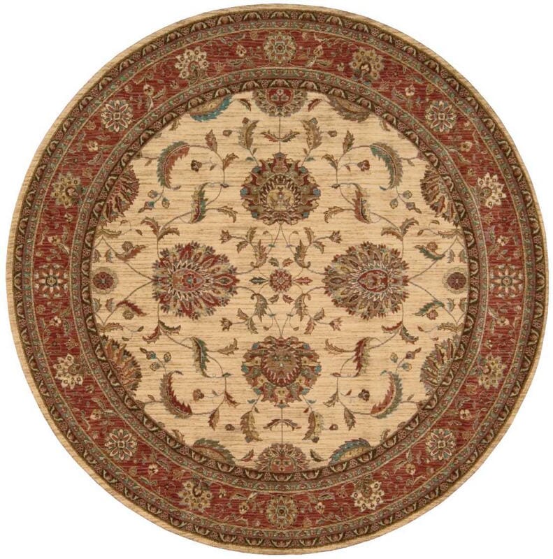 Nourison Living Treasures li04 Ivory  /  Red Area Rug