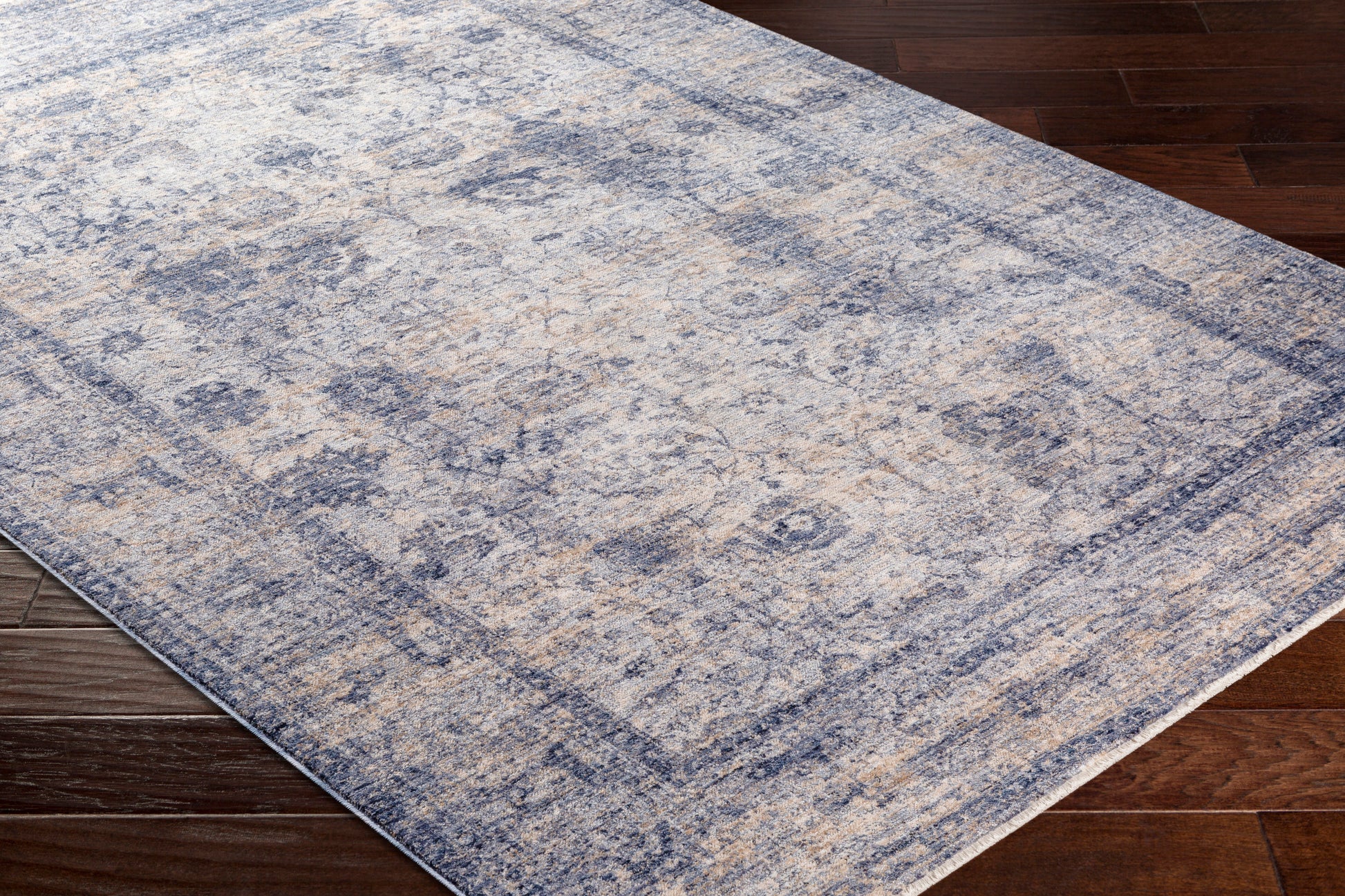 Surya Lincoln Lic-2302 Navy, Denim, Sky Blue, Beige Area Rug