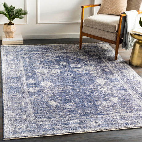 Surya Lincoln Lic-2303 Navy, Denim, Sky Blue, Beige Rugs.