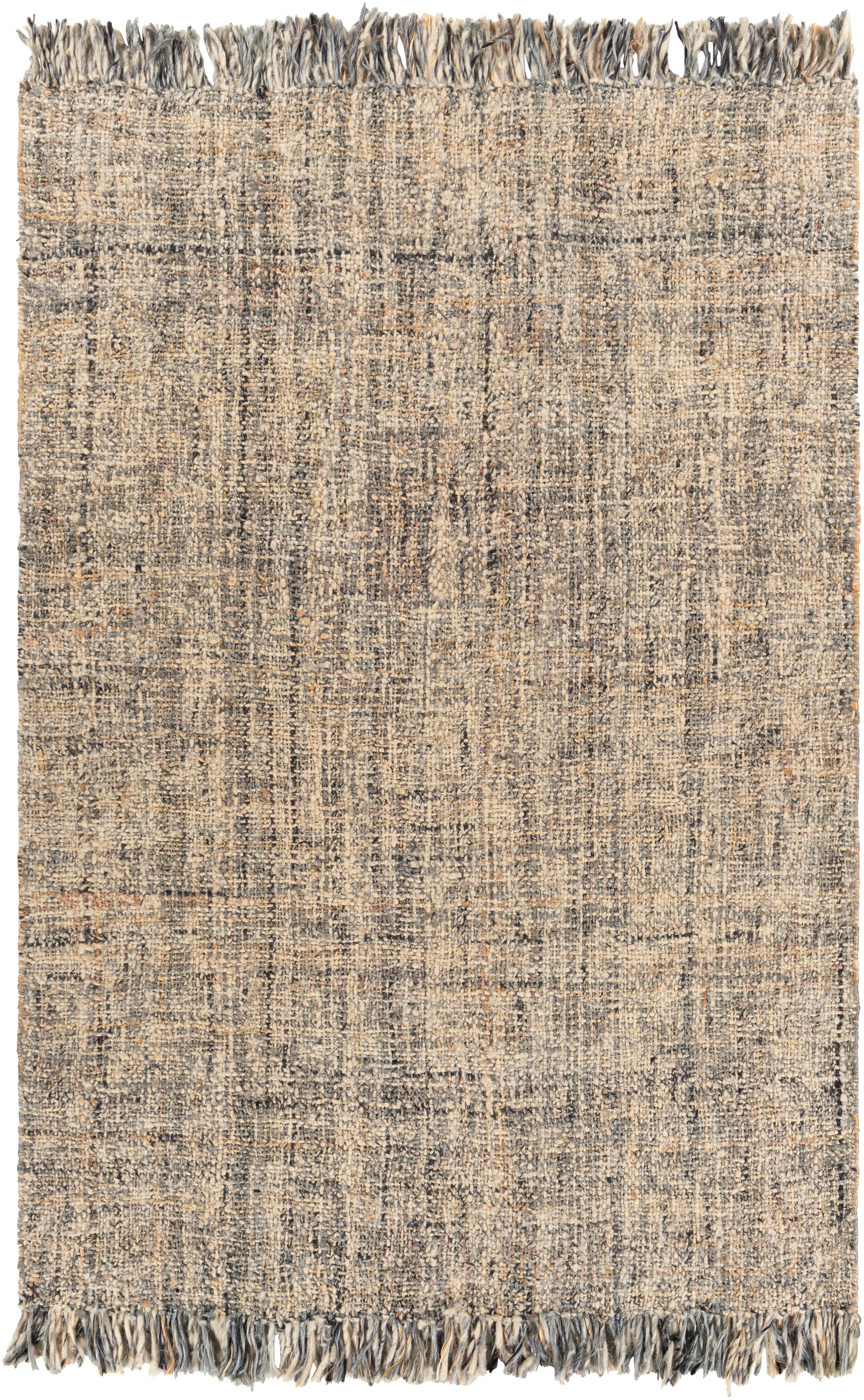 Surya Linden Lid-1002 Medium Gray, Charcoal, Tan, Beige Area Rug