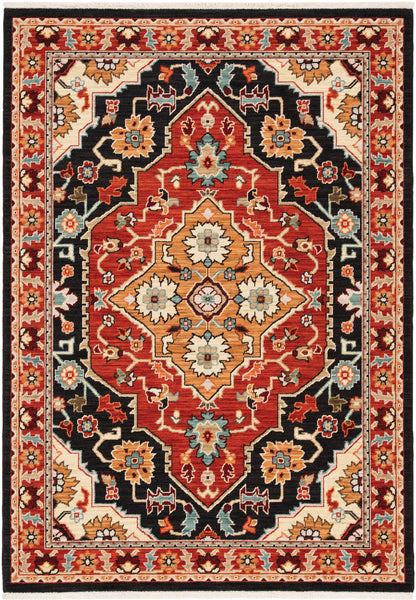 Oriental Weavers Sphinx Lilihan 4929A Black/ Red Area Rug