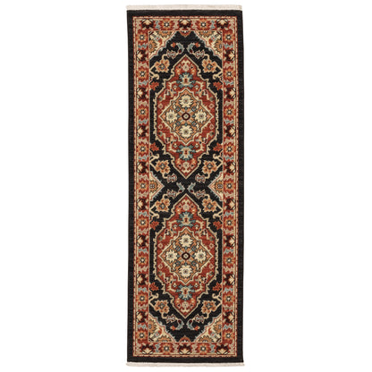 Oriental Weavers Sphinx Lilihan 4929A Black/ Red Area Rug