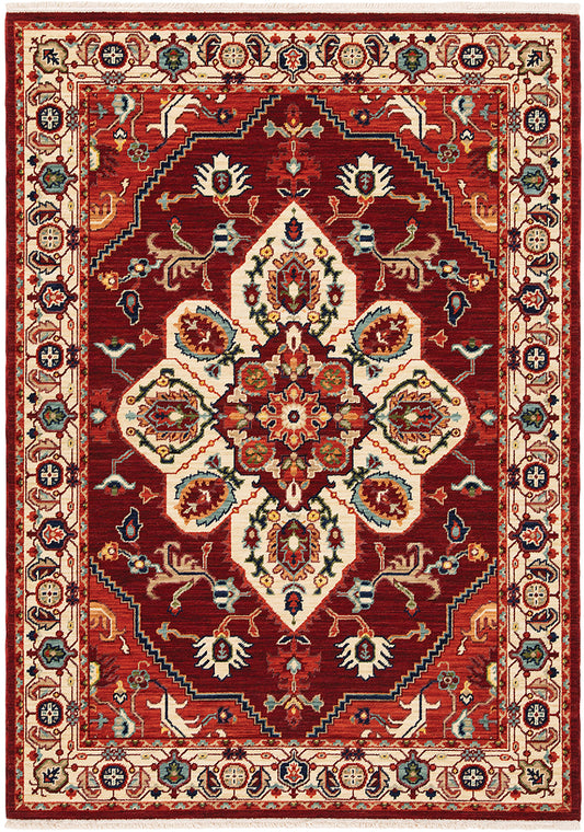 Oriental Weavers Sphinx Lilihan 5502C Red/ Ivory Area Rug