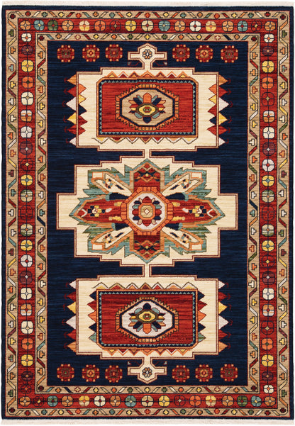 Oriental Weavers Sphinx Lilihan 090B6 Blue/ Red Area Rug