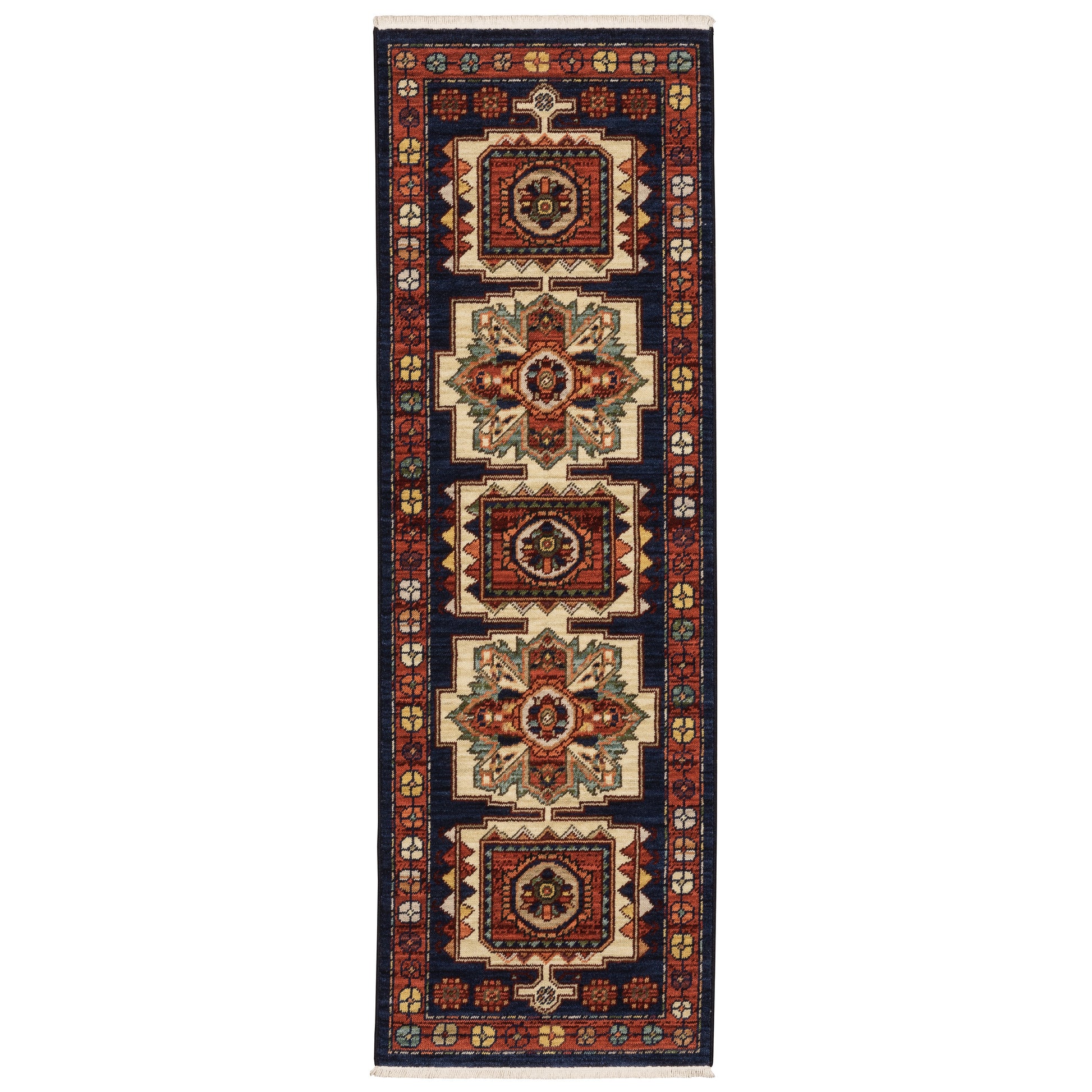 Oriental Weavers Sphinx Lilihan 090B6 Blue/ Red Area Rug