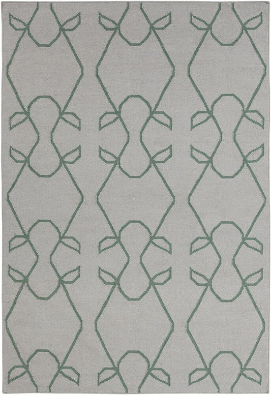 Chandra Lima Lim-25707 Grey / Green Geometric Area Rug