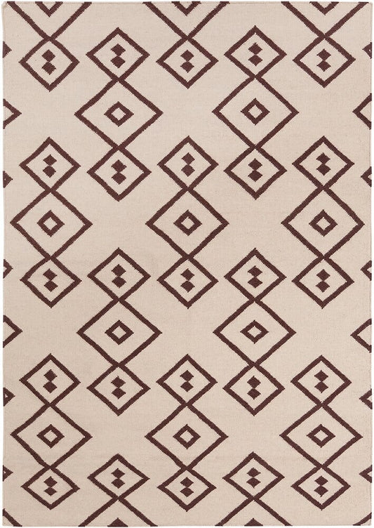 Chandra Lima Lim-25710 Brown / Cream Geometric Area Rug