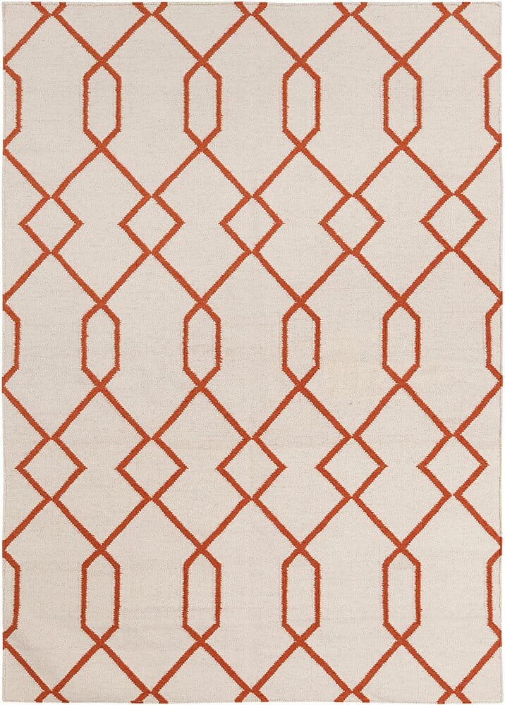 Chandra Lima Lim-25712 Orange Geometric Area Rug