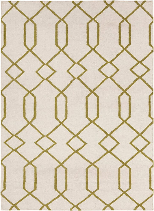 Chandra Lima Lim-25714 Green Geometric Area Rug