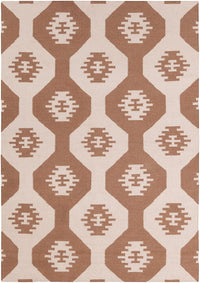 Chandra Lima Lim-25715 Brown / Cream Damask Area Rug