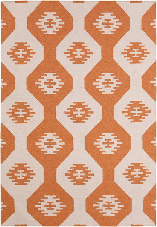 Chandra Lima Lim-25716 Orange Damask Area Rug