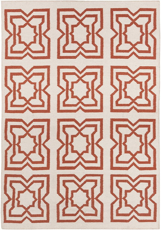 Chandra Lima Lim-25719 Red Geometric Area Rug