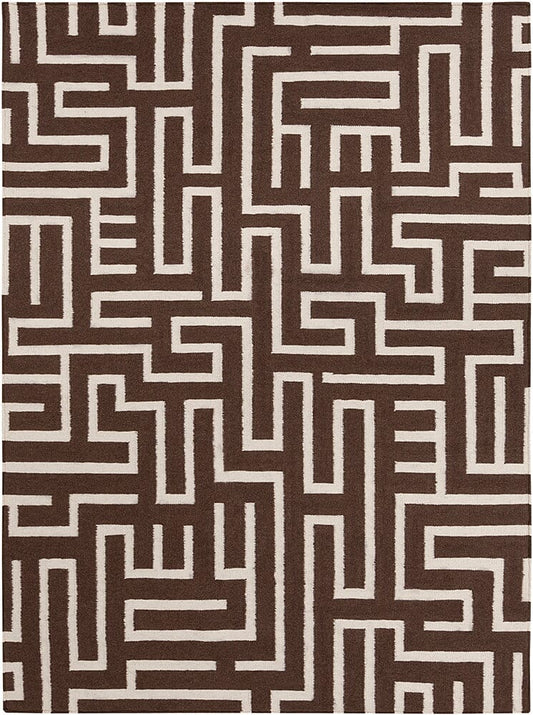 Chandra Lima Lim-25725 Brown Geometric Area Rug