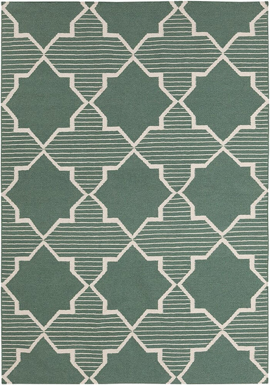 Chandra Lima Lim-25734 Green Geometric Area Rug