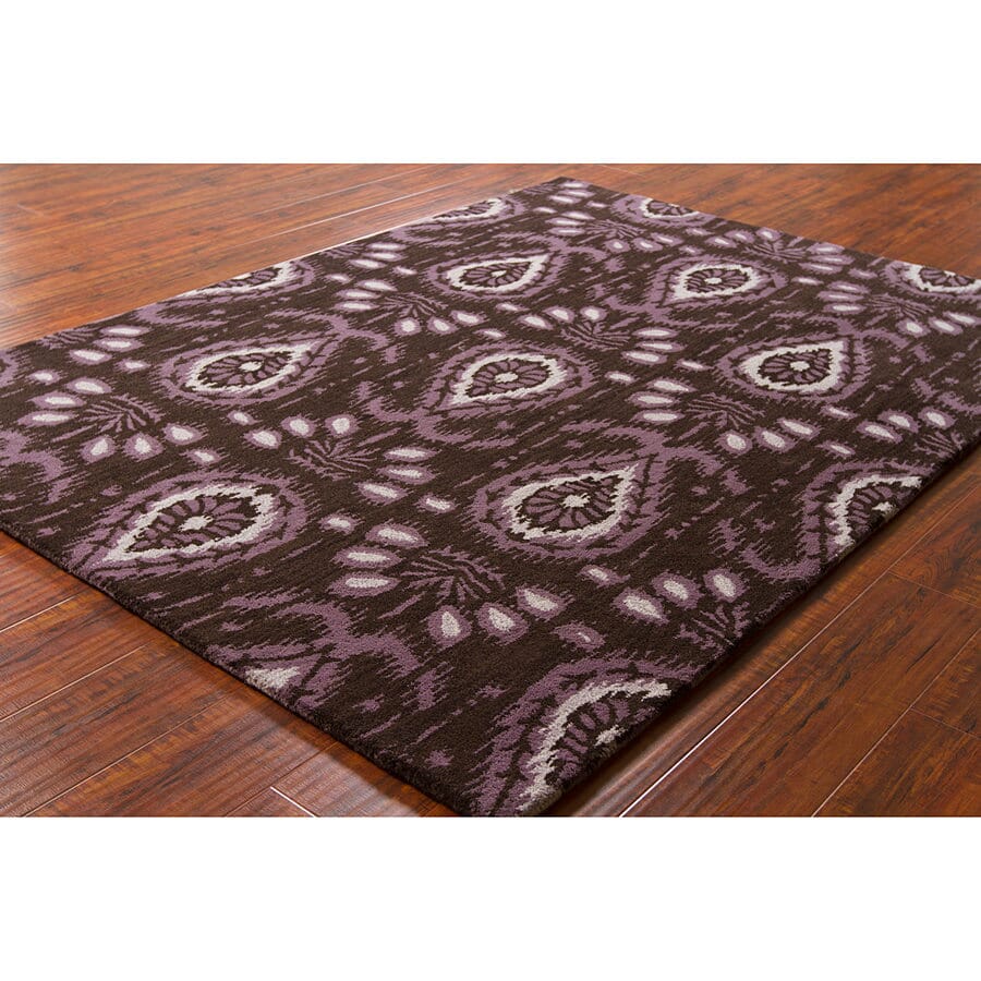 Chandra Lina Lin-32000 Purple Ikat Area Rug