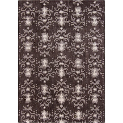 Chandra Lina Lin32002 Charcoal / Grey / Off White Ikat Area Rug