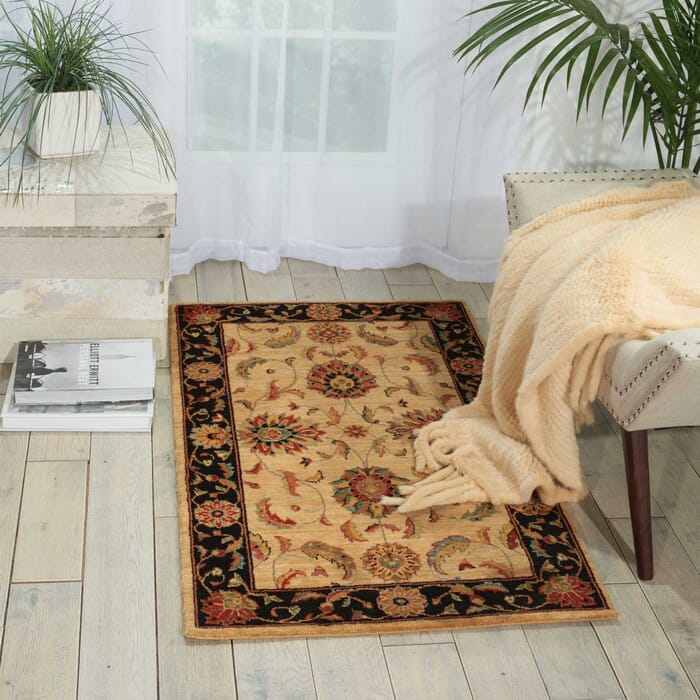 Nourison Living Treasures li04 Ivory  /  Black Area Rug