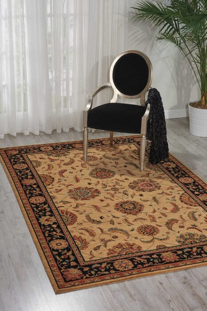 Nourison Living Treasures li04 Ivory  /  Black Area Rug