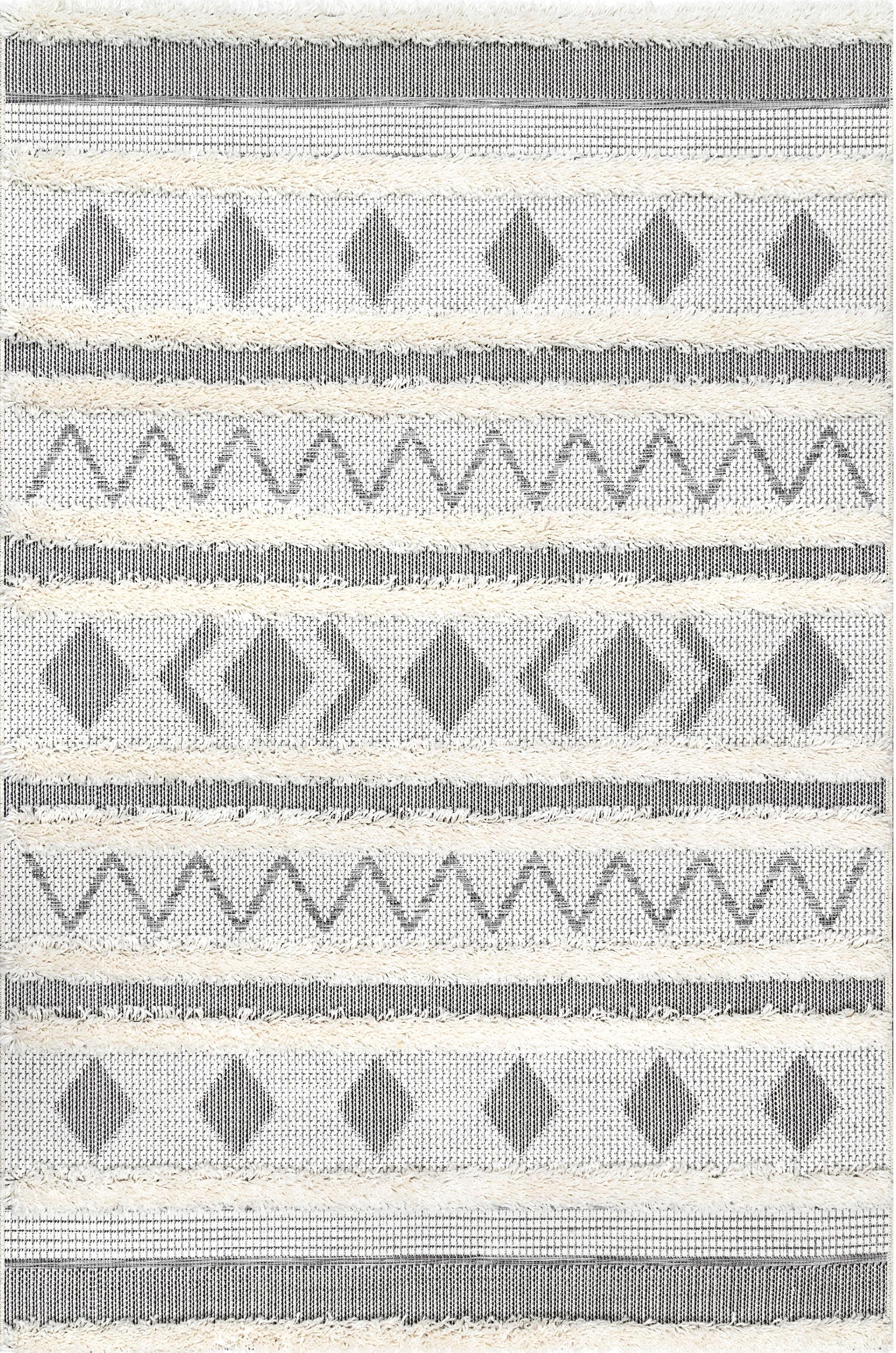 Nuloom Tribal Lora Ntr1621B Off White Area Rug