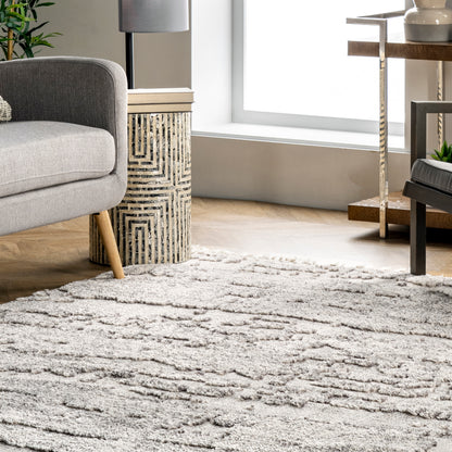 Nuloom Joan Textured Njo2340A Gray Area Rug