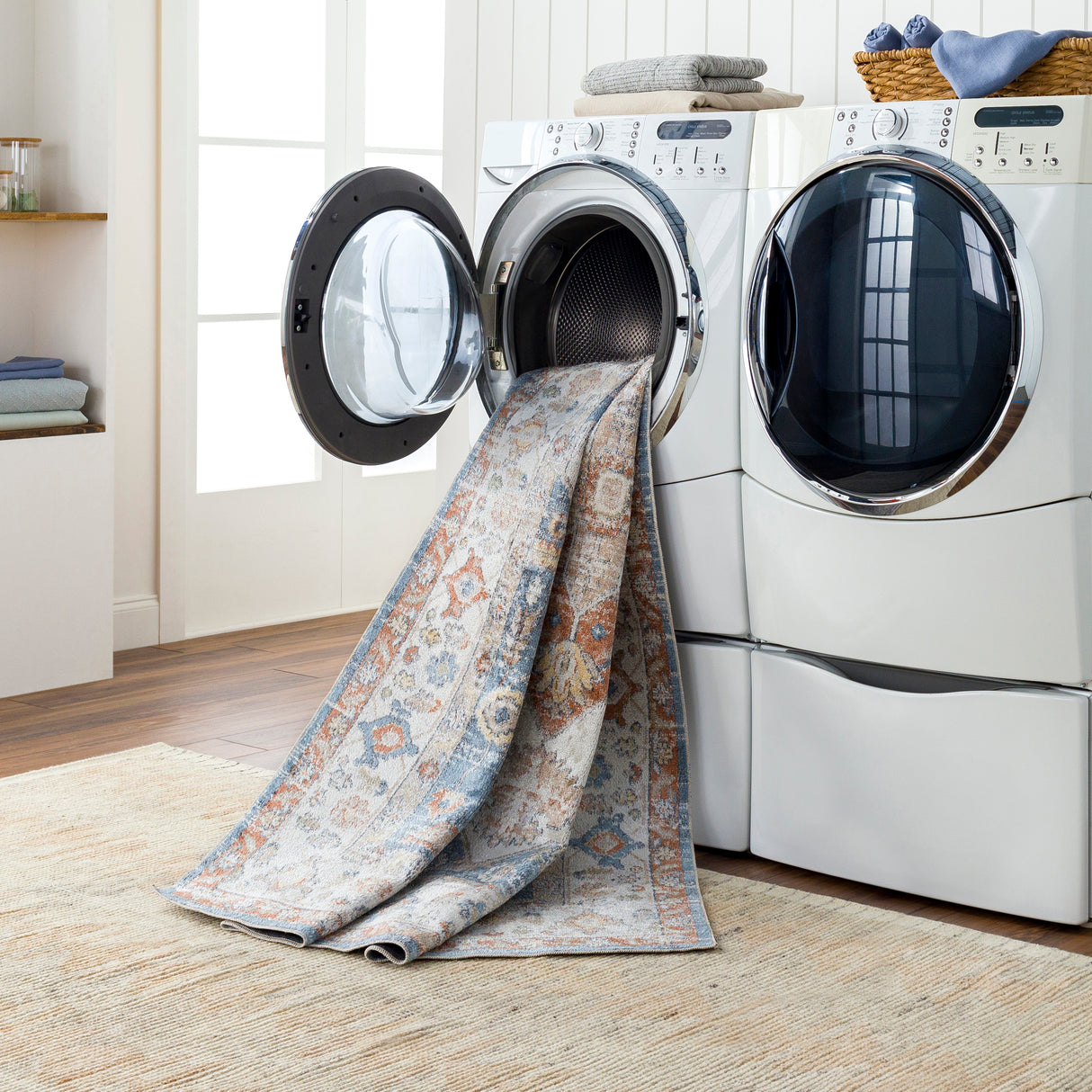 Surya Machine Washable Lillian Lll-2305 Blue Rug.