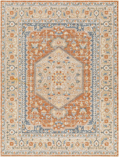 Surya Machine Washable Lillian Lll-2306 Orange Rug.
