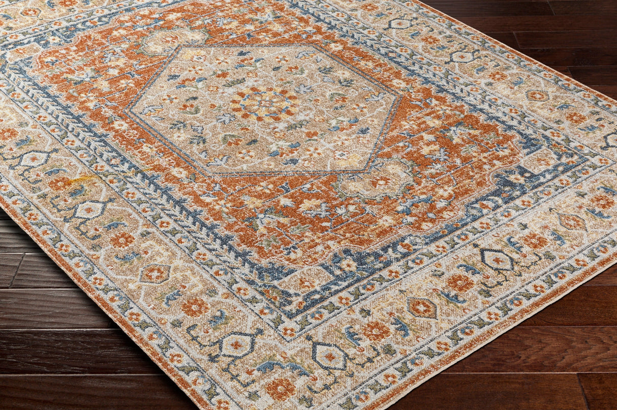 Surya Machine Washable Lillian Lll-2306 Orange Rug.