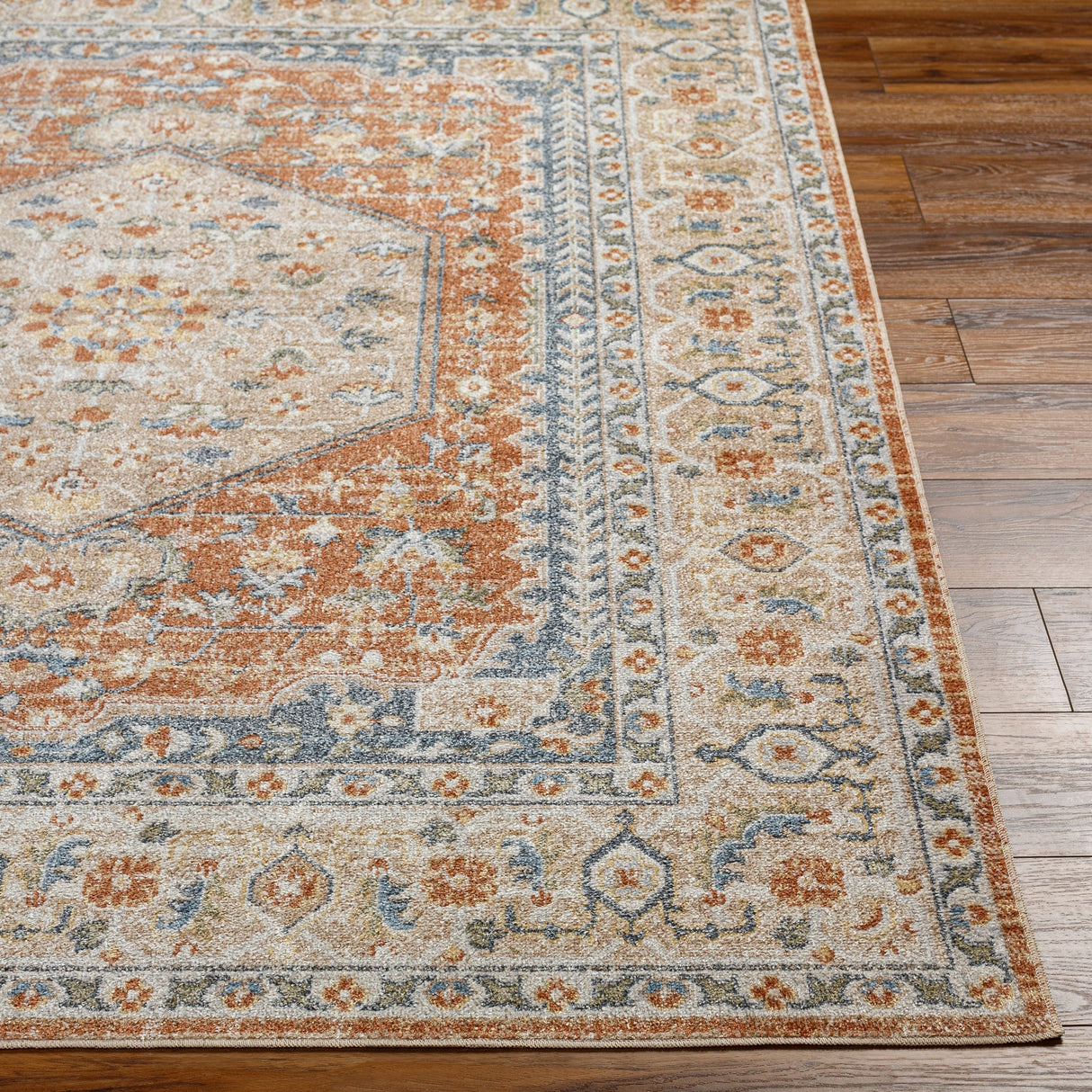 Surya Machine Washable Lillian Lll-2306 Orange Rug.