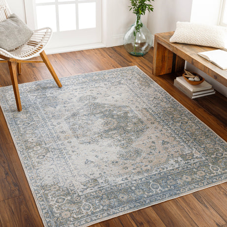 Surya Machine Washable Lillian Lll-2307 Blue Rug.