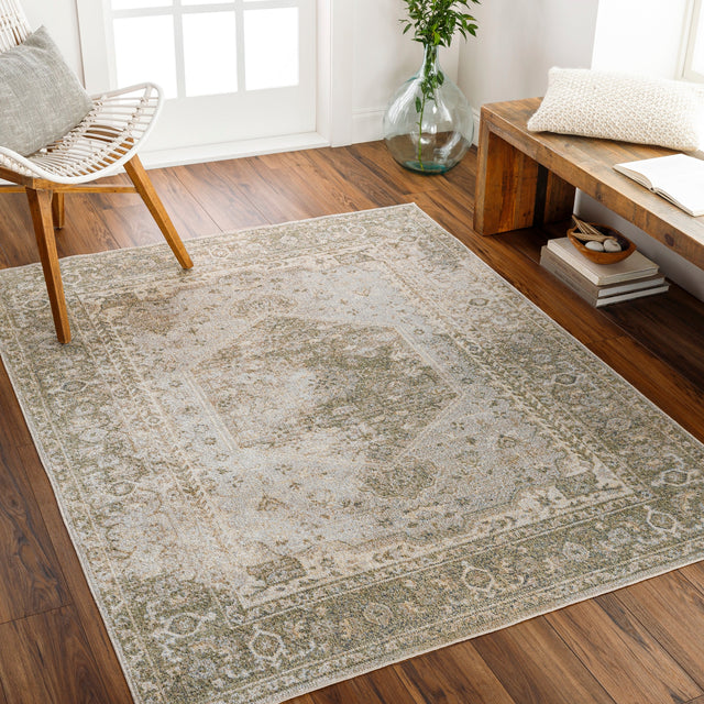 Surya Machine Washable Lillian Lll-2308 Green Rug.