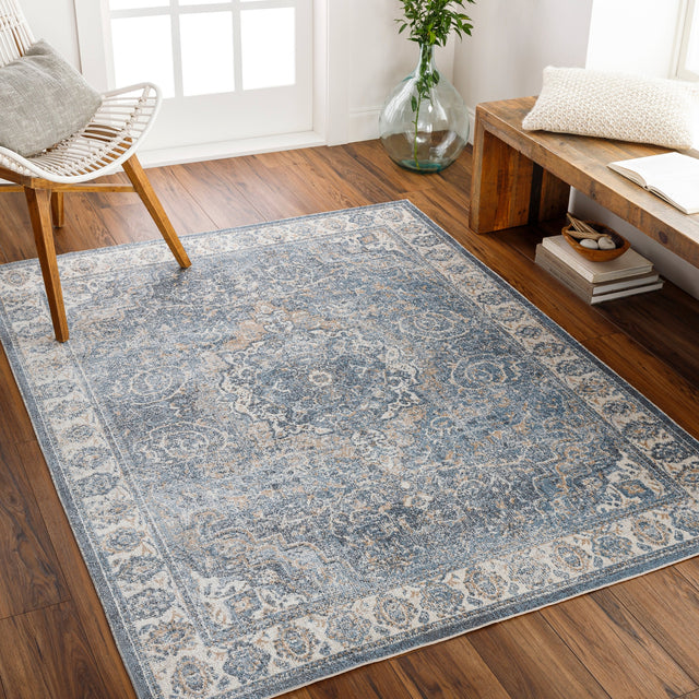 Surya Machine Washable Lillian Lll-2320 Blue Rug.